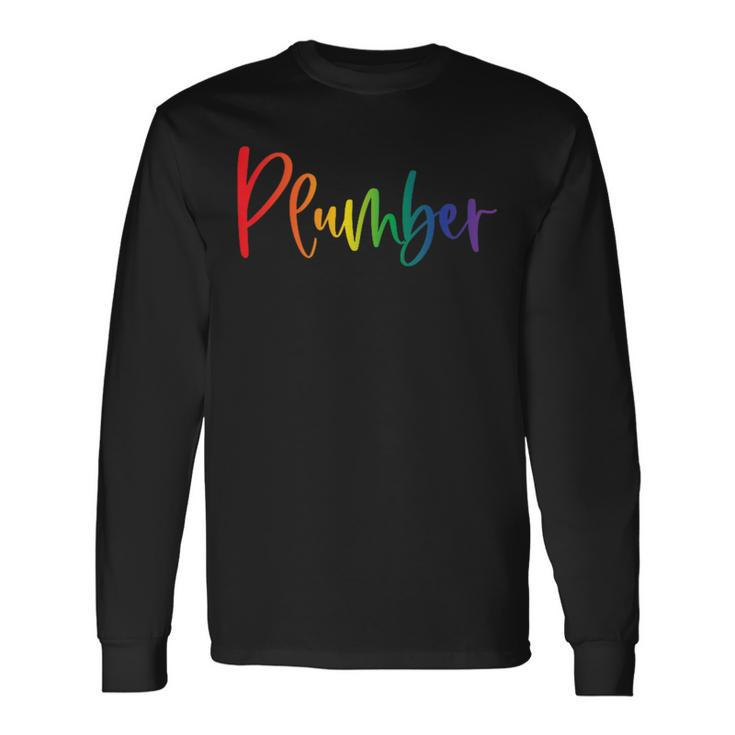 Gay Lesbian Transgender Pride Plumber Lives Matter Long Sleeve T-Shirt