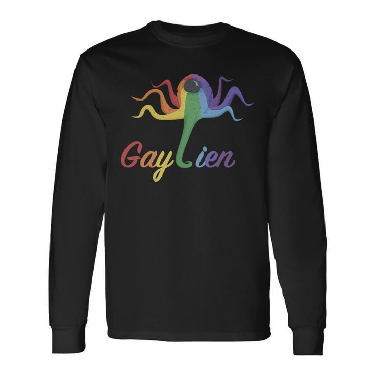 Gaylien Gay Alien Lgbt Queer Trans Bi Regenbogen Gay Pride Langarmshirts Geschenkideen
