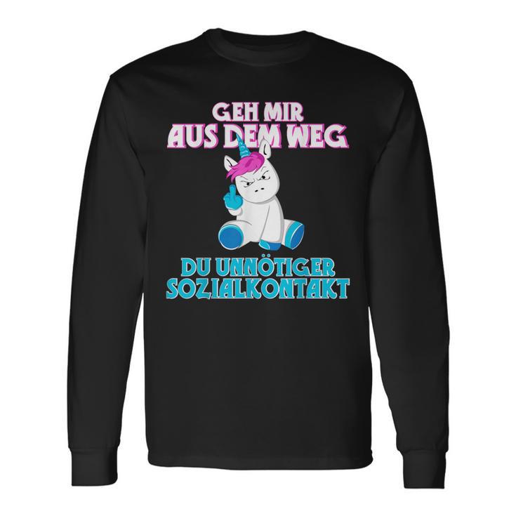 Geh Mir Aus Dem Weg Langarmshirts, Lustiges Anti-Sozialkontakt Design Geschenkideen