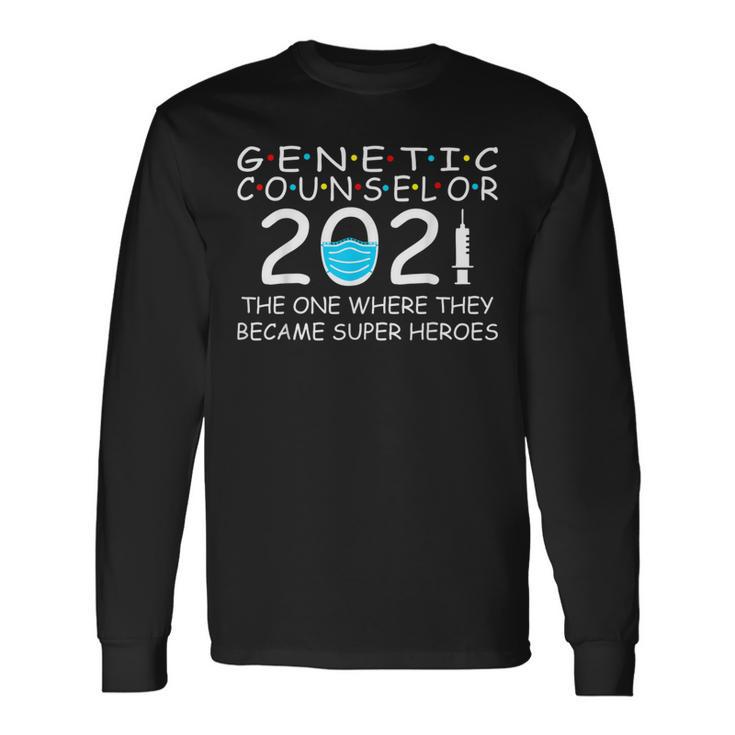 Genetic Counselor 2021 Super Heros Long Sleeve T-Shirt Gifts ideas