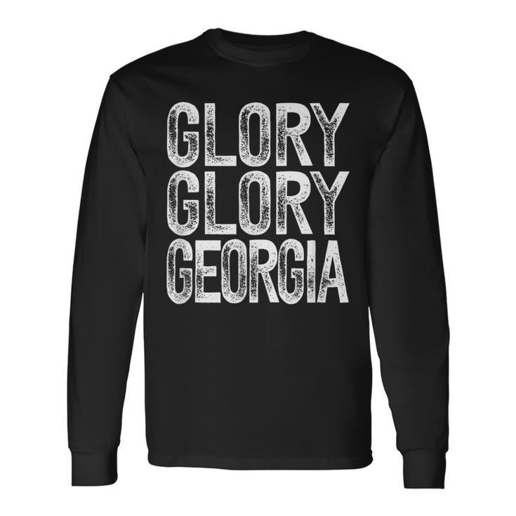 Georgia Fans Fight Song Cute Glory White On Red Long Sleeve T-Shirt