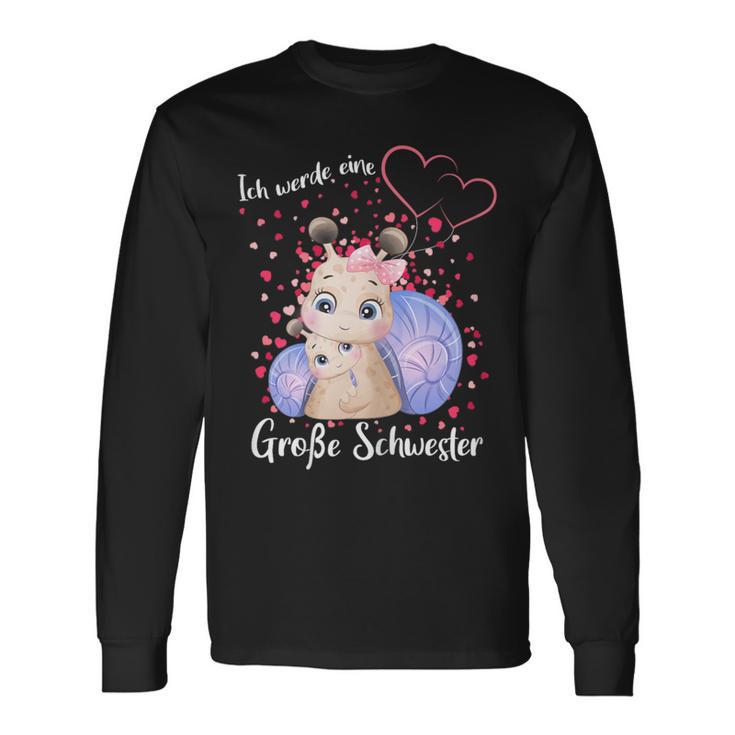 German Announcement Ich Werde Große Schwester S Langarmshirts Geschenkideen