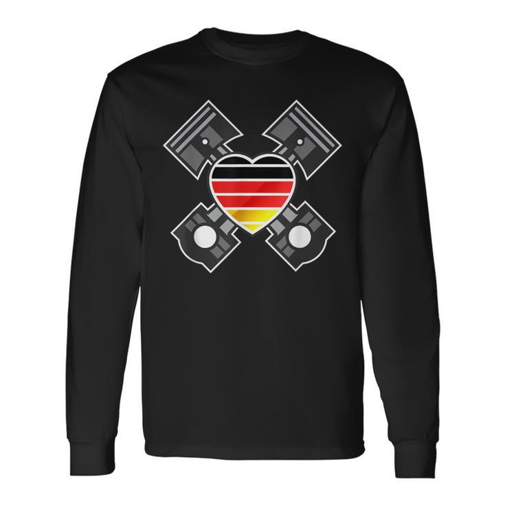 German Cars Engineering Heart Germany Long Sleeve T-Shirt