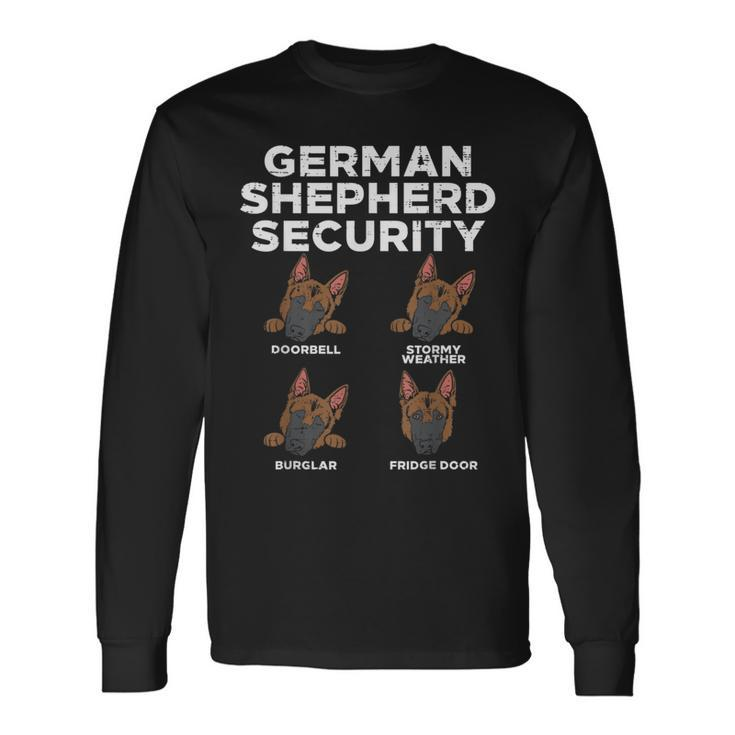 German Shepherd Security K9 Pet Dog Lover Owner Long Sleeve T-Shirt Gifts ideas
