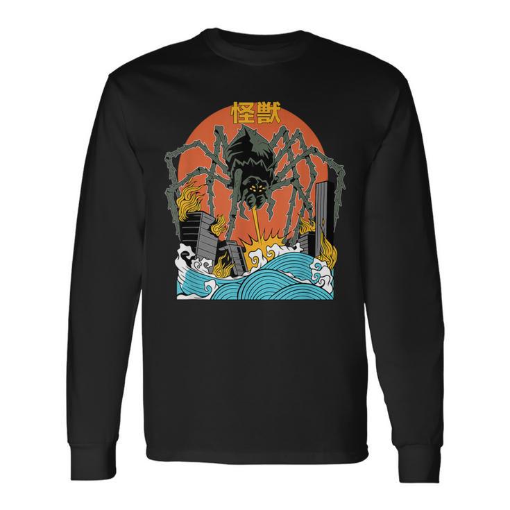 Giant Spider Sunset Japanese Long Sleeve T-Shirt