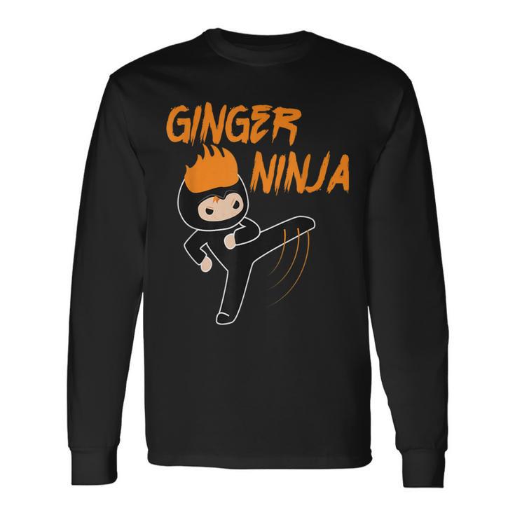 Ginger Ninja Warrior Ginga Red Hair Langarmshirts Geschenkideen