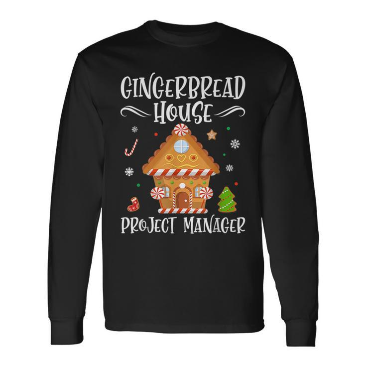 Gingerbread House Project Manager Baking Xmas Pajamas Long Sleeve T-Shirt