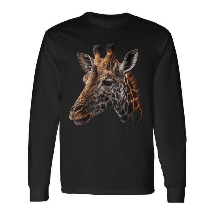 Giraffe Animal Print Giraffe Long Sleeve T-Shirt