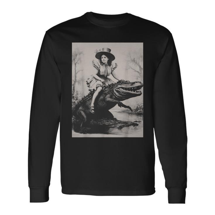 Crocodile For An Alligator Lover Long Sleeve T-Shirt | Mazezy