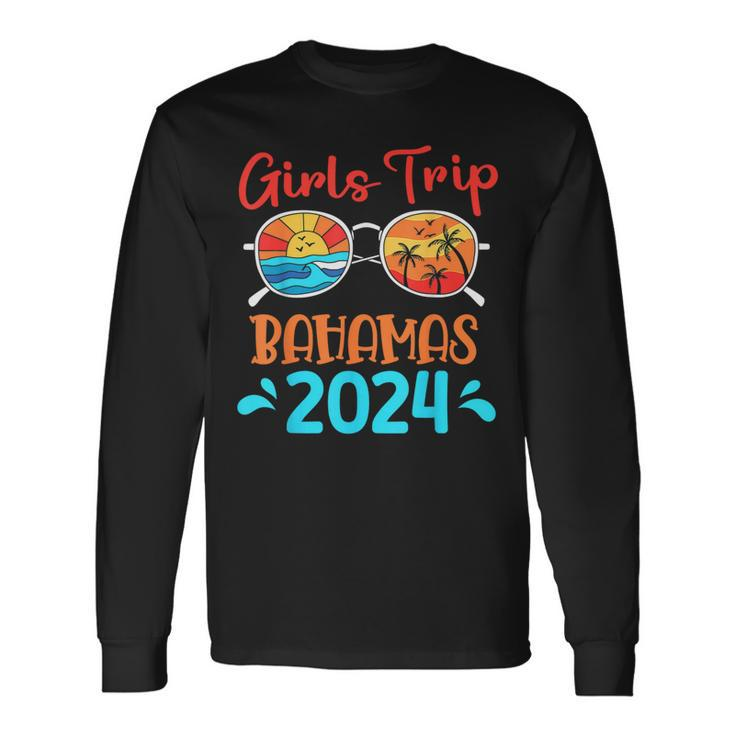 Girls Trip Bahamas 2024 Summer Vacation Beach Matching Long Sleeve T-Shirt