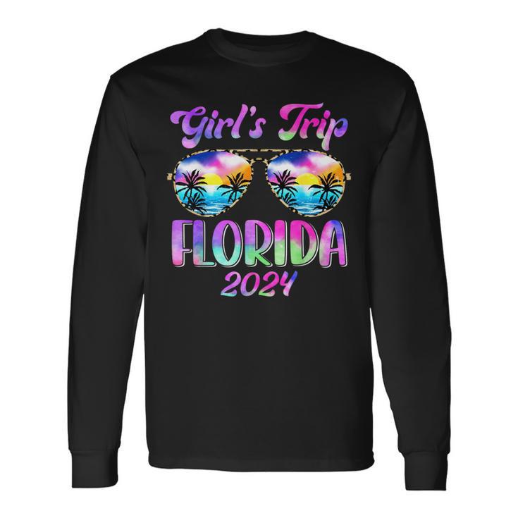 Girl’S Trip Florida 2024 Summer Beach Weekend Vacation Women Long Sleeve T-Shirt