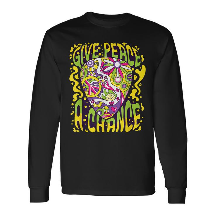 Give Peace A Chance Ladies Children Men Long Sleeve T-Shirt