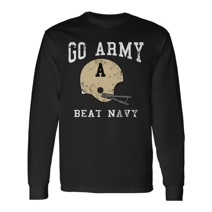 Go Army Beat Navy America's Game Vintage Football Helmet Long Sleeve T-Shirt Gifts ideas