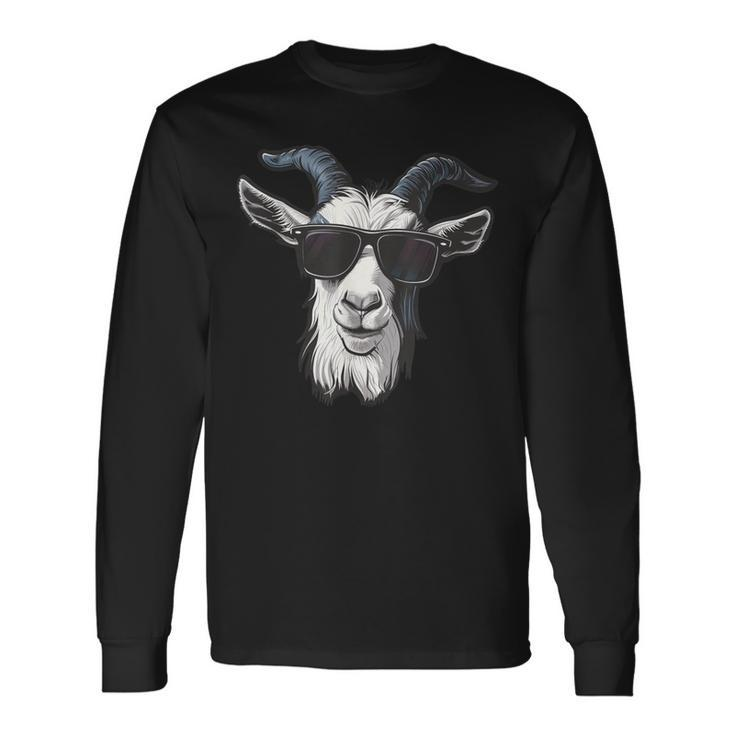 Goat Sunglasses Graphic Long Sleeve T-Shirt