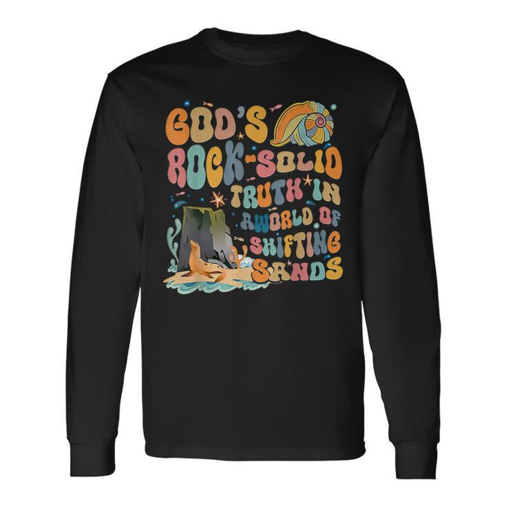 God's Rock Solid Breaker Rock Beach Vbs 2024 Christian Long Sleeve T-Shirt