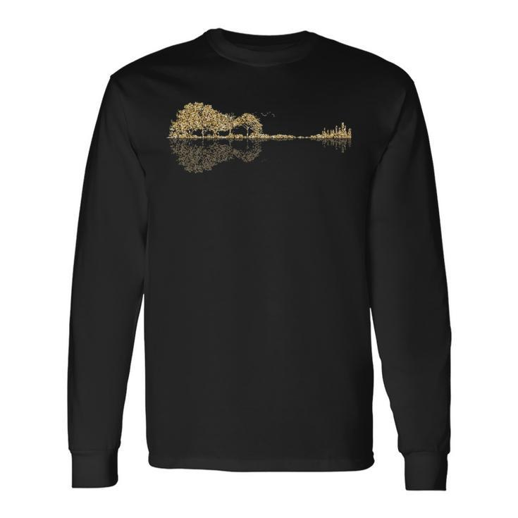 Gold Guitar Forest Long Sleeve T-Shirt
