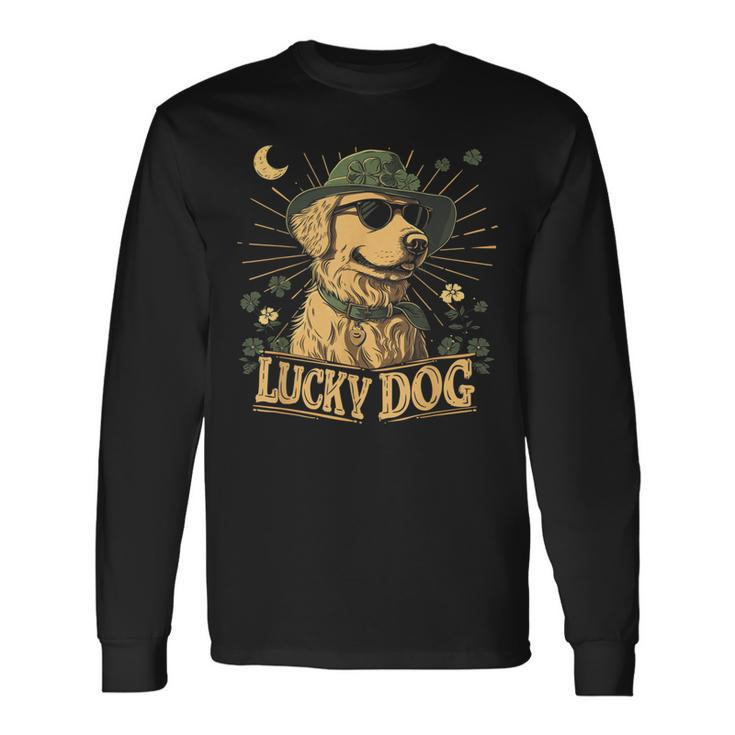 Golden Retriever Dog St Patrick's Day Saint Paddy's Irish Long Sleeve T-Shirt