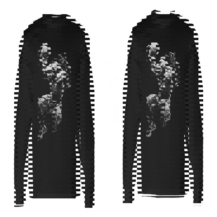 Gorilla Playing Basketball Gorilla Basketball Player Long Sleeve T-Shirt