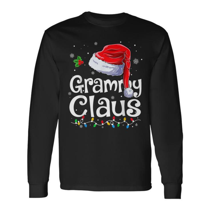 Grammy Claus Xmas Santa Matching Family Christmas Pajamas Long Sleeve T-Shirt