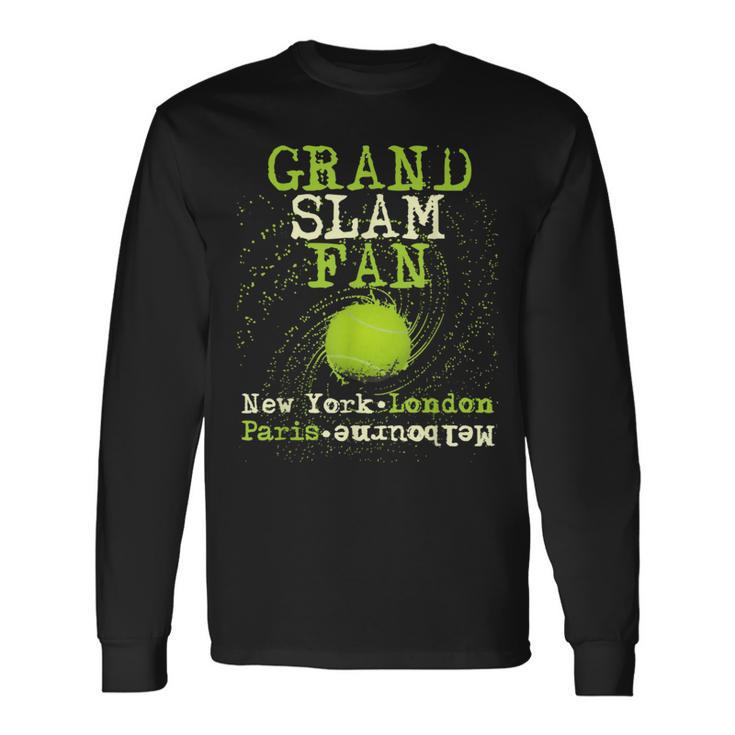 Grand Slam Fan  Tennis Pro Tour Cities Long Sleeve T-Shirt