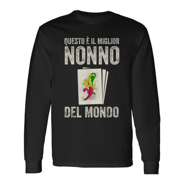 Grandpa Bester Nonno Der Welt Italian Langarmshirts Geschenkideen