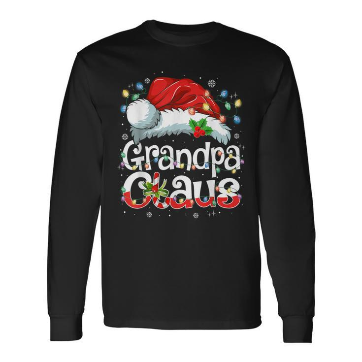 Grandpa Claus Xmas Santa Matching Family Christmas Pajamas Long Sleeve T-Shirt