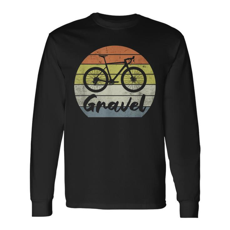 Gravel Bike Cyclocross Biker Racing Mtb Cycling Bike Vintage Long Sleeve T-Shirt Gifts ideas