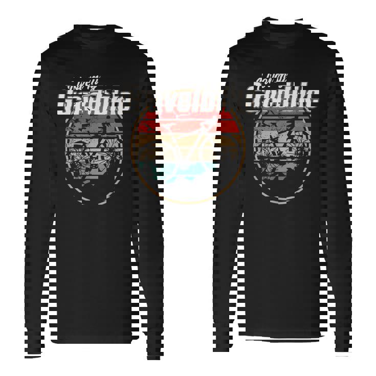 Gravelbiker I Gravel Bike Retro I Gravelbike Camiseta de manga larga Ideas de regalos