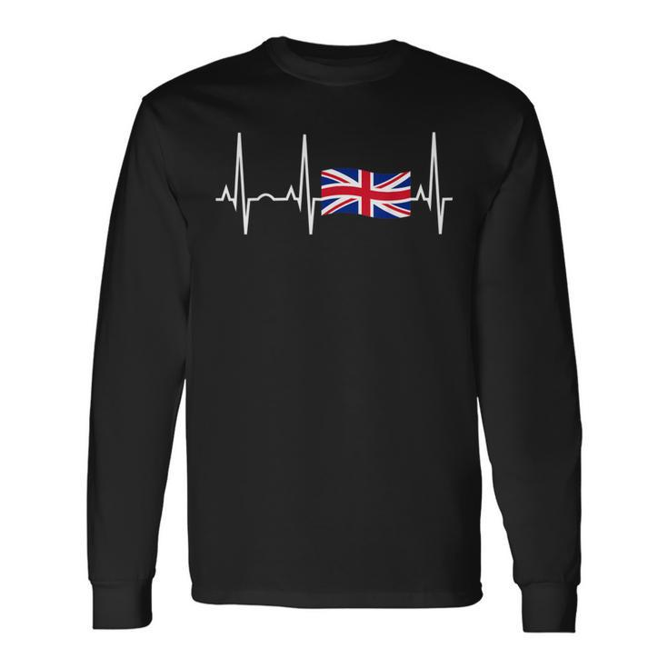 Great Britain -Union Jack Heartbeat Long Sleeve T-Shirt Gifts ideas