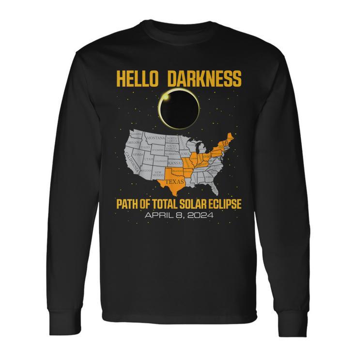 Great North American Path Of Total Solar Eclipse In April 08 Long Sleeve T-Shirt Gifts ideas