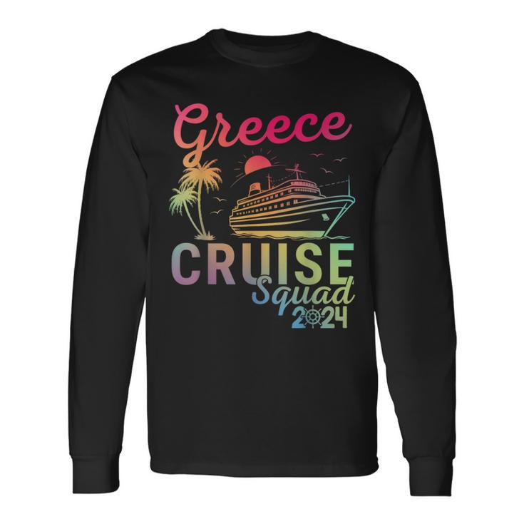 Greece Cruise Family 2024 Squad Vacation Matching Family Long Sleeve T-Shirt Gifts ideas