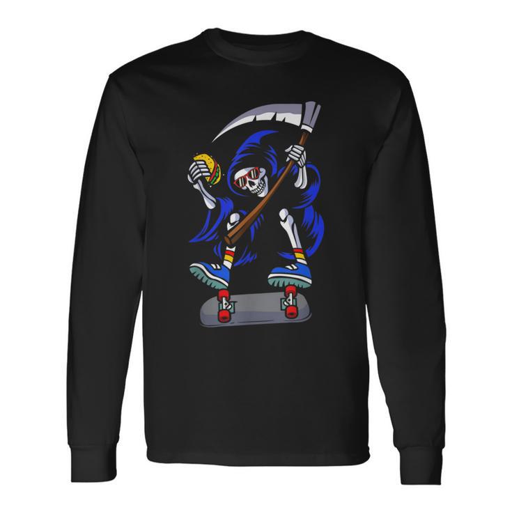 Grim Reaper Taco Long Sleeve T-Shirt