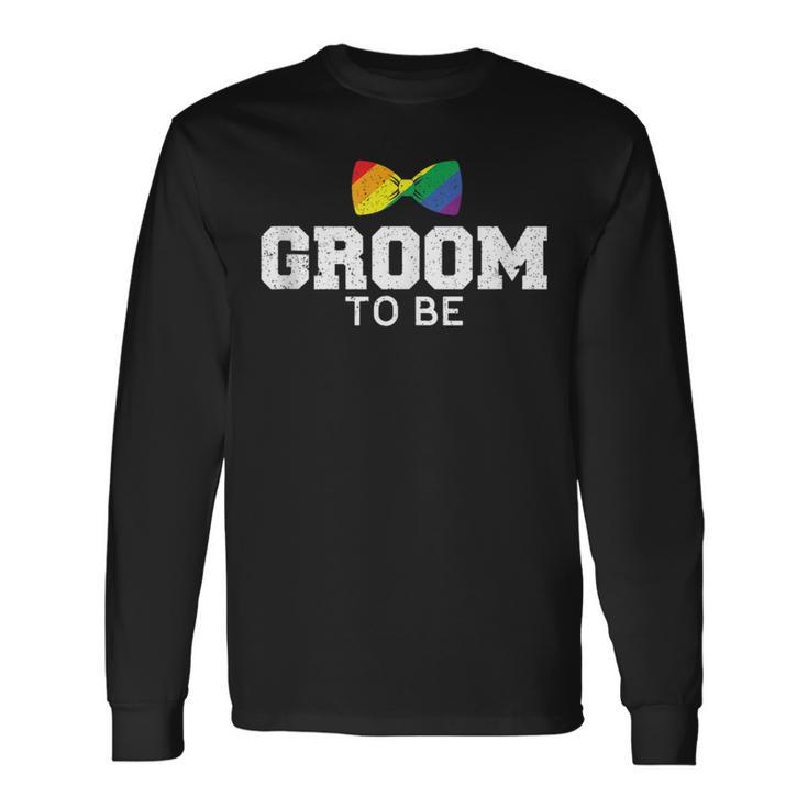 Groom Lgbt Gay Wedding Bachelor Long Sleeve T-Shirt Gifts ideas