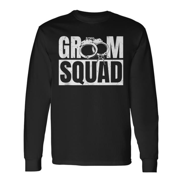 Groom Squad Groomsmen Wedding Bachelor Party Long Sleeve T-Shirt