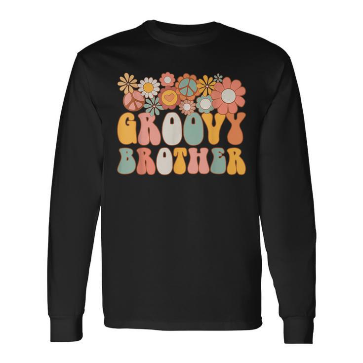 Groovy Brother Retro 60S 70S Hippie Family Matching Big Bro Long Sleeve T-Shirt