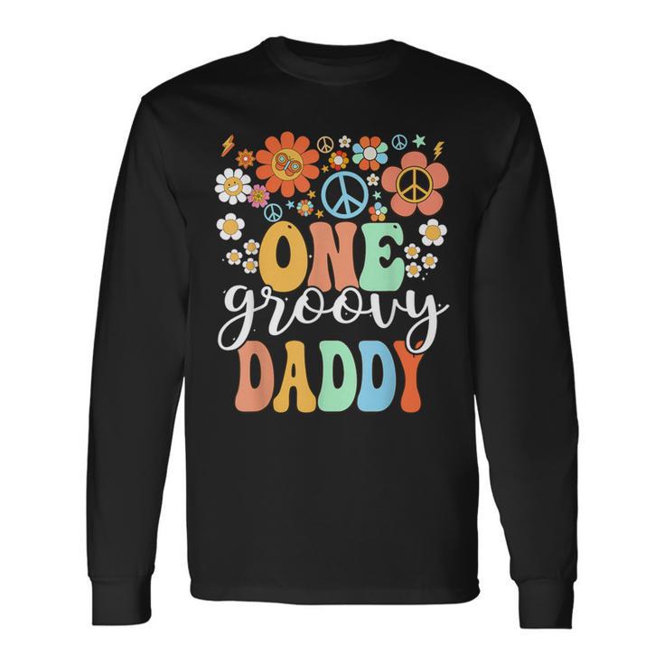 Groovy Daddy Retro Dad Birthday Matching Family Party Long Sleeve T-Shirt