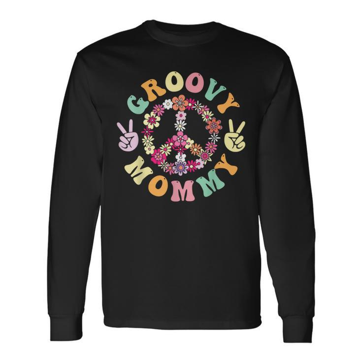 Groovy Mommy Retro Dad Matching Family 1St Birthday Party Long Sleeve T-Shirt