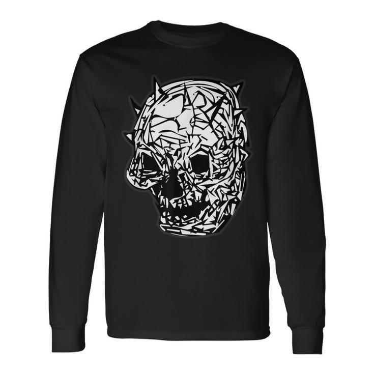 Grunge Gothic Gear Skull Graphic Retro Vintage Classic Long Sleeve T-Shirt