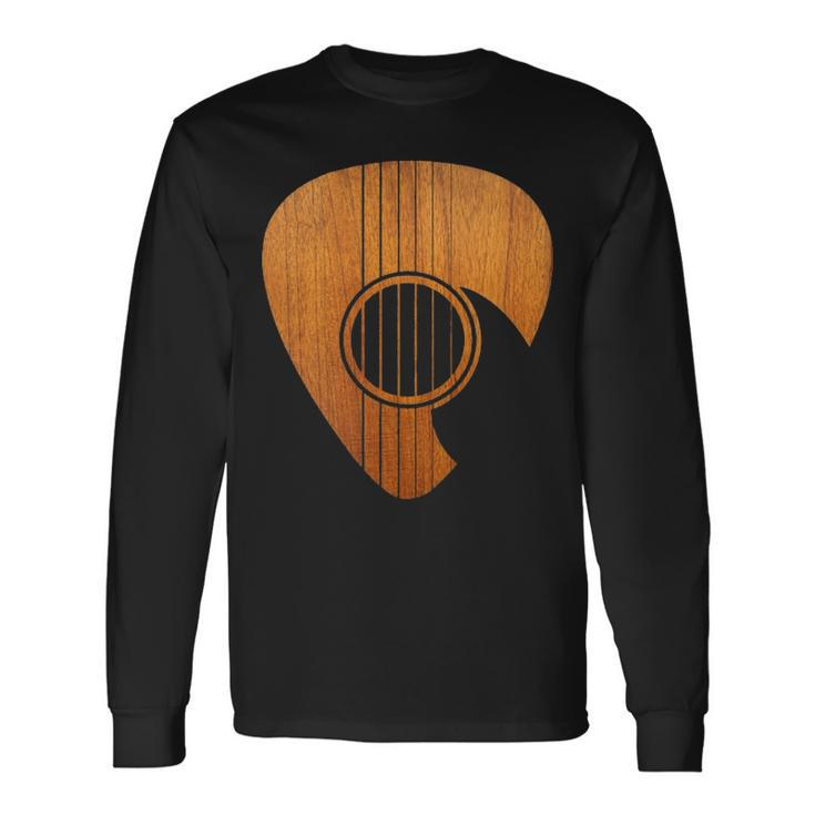 Guitar And Clef Woof Long Sleeve T-Shirt