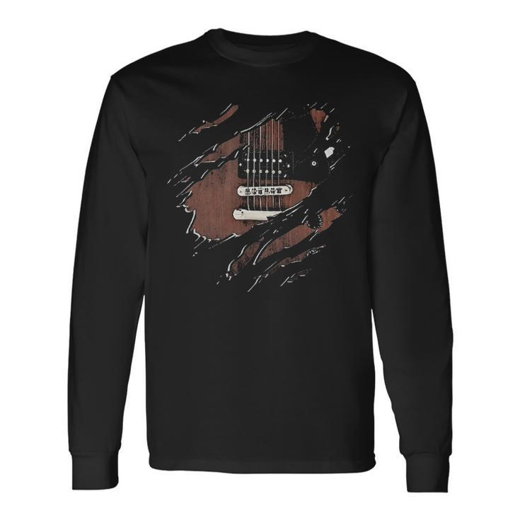 Guitar Electric Inside Long Sleeve T-Shirt