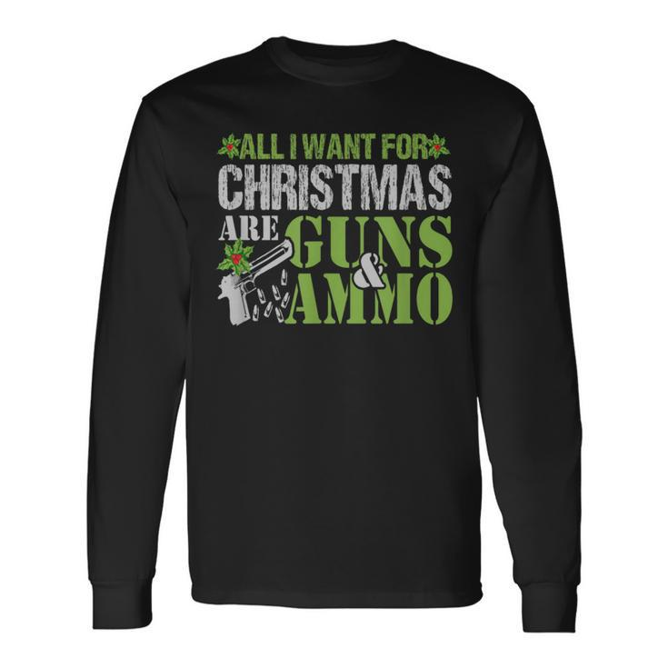 Guns & Ammo Troop Love Shooting Range Christmas Long Sleeve T-Shirt