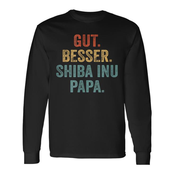 Gut Besser Shiba Inu Papa Langarmshirts Geschenkideen