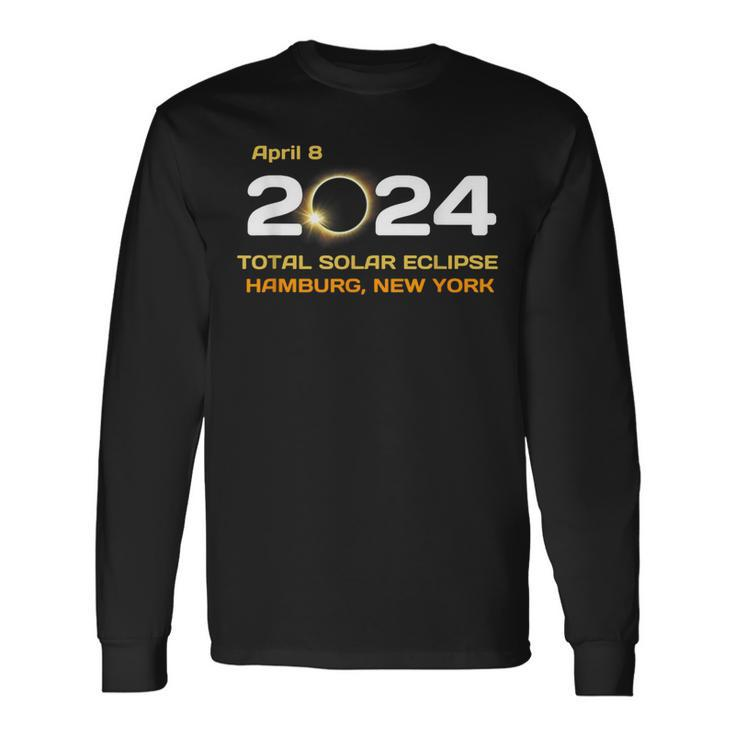 Hamburg New York April 8 2024 Solar Eclipse Ny Long Sleeve T-Shirt