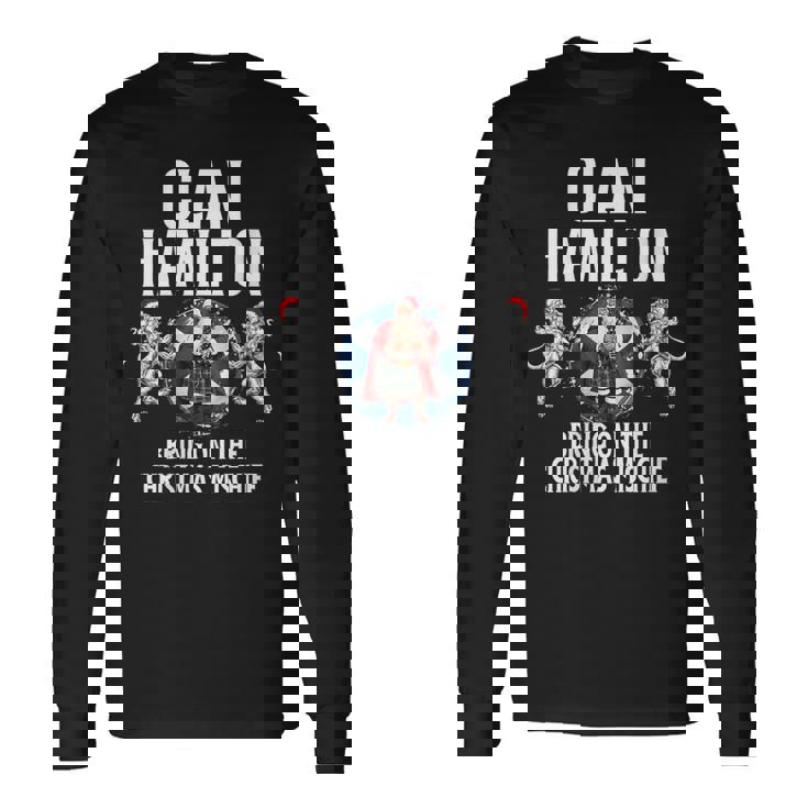 Hamilton Scottish Family Clan Name Long Sleeve T-Shirt Seseable