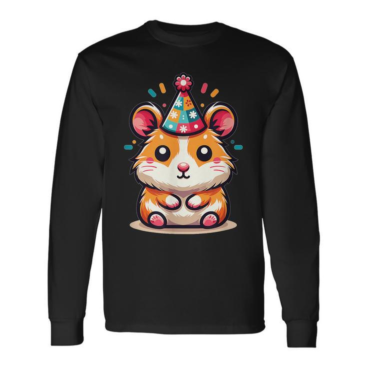 Hamster For Birthday For Children A Birthday Hamster Long Sleeve T-Shirt Gifts ideas