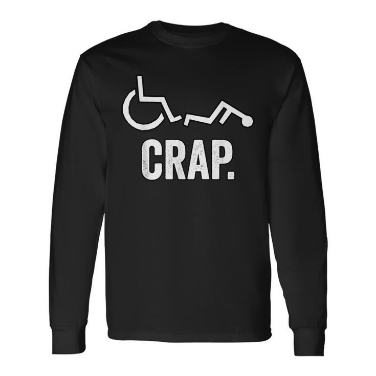 Handicap Wheelchair Fall Long Sleeve T-Shirt