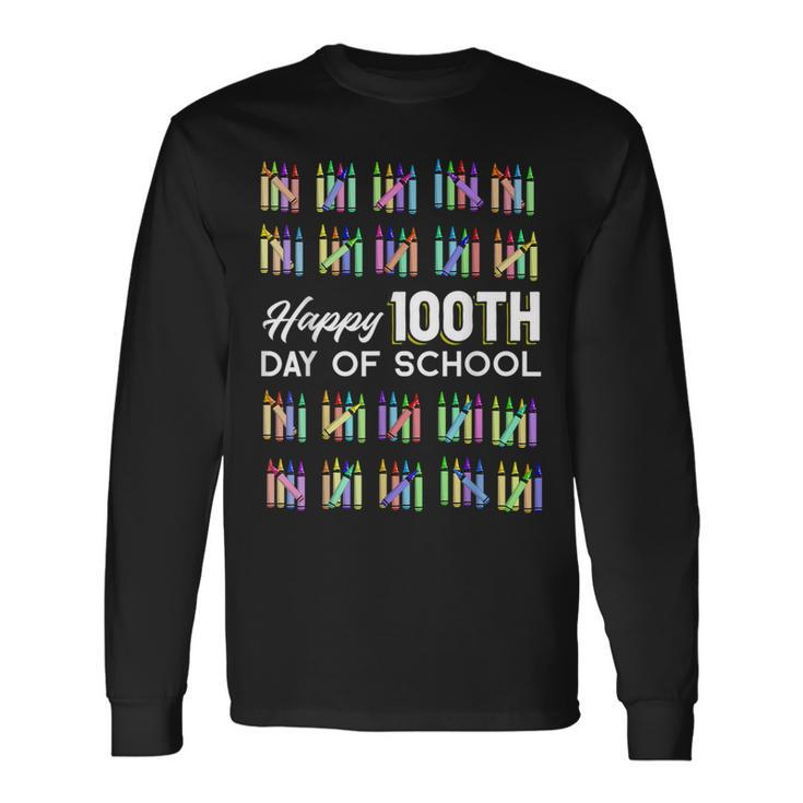 Happy 100Th Day Of School Student 100 Days Of School Long Sleeve T-Shirt