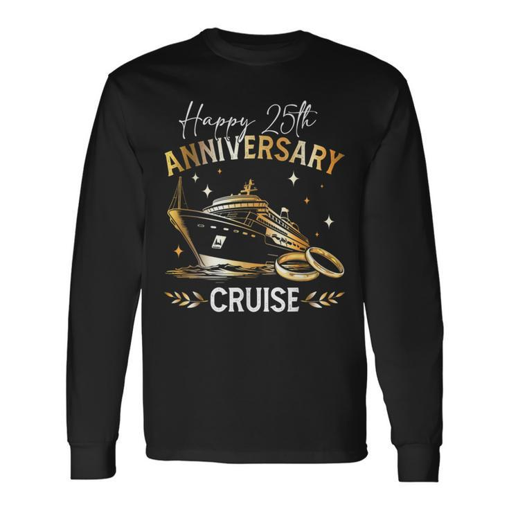 Happy 25Th Anniversary Cruise Wedding Matching Long Sleeve T-Shirt