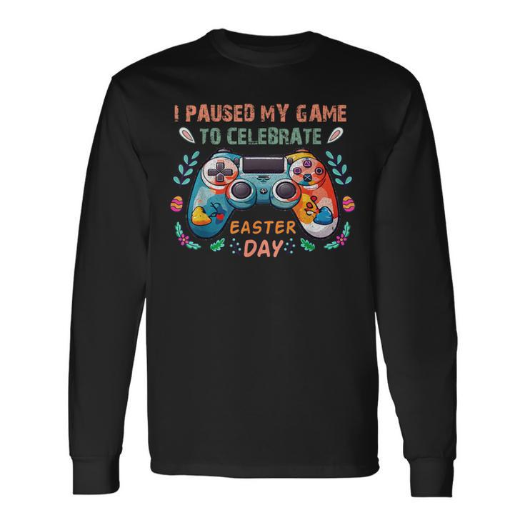 Happy Easter Day Bunny Egg Gaming Lover Boys Girls N Long Sleeve T-Shirt Gifts ideas
