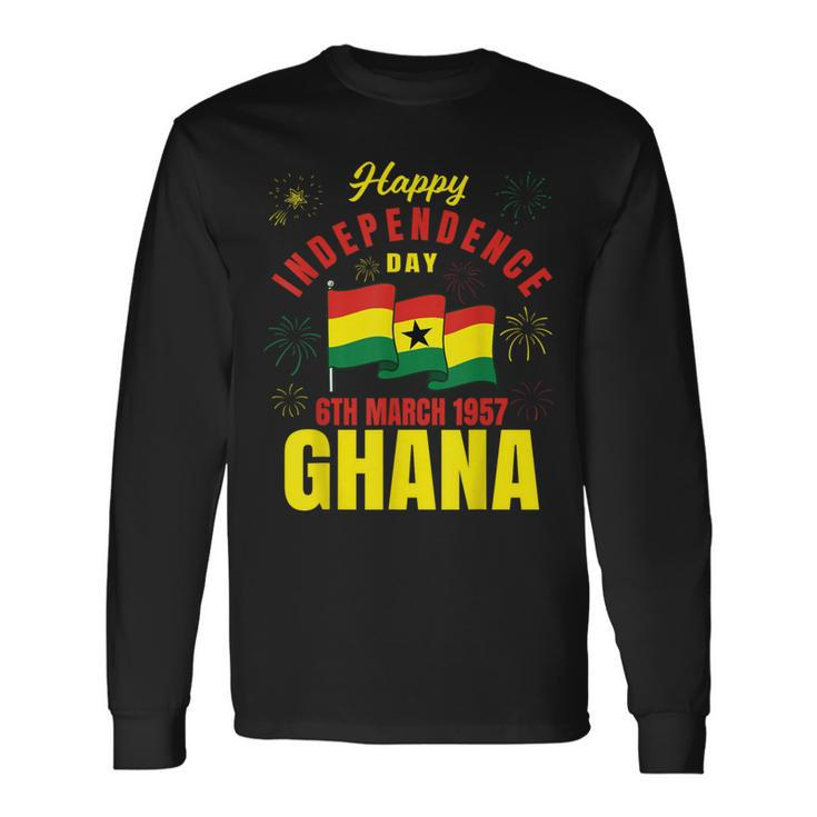 Happy Ghana Independence Day Ghanaian Ghana Flag Long Sleeve T-Shirt